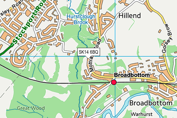 SK14 6BQ map - OS VectorMap District (Ordnance Survey)