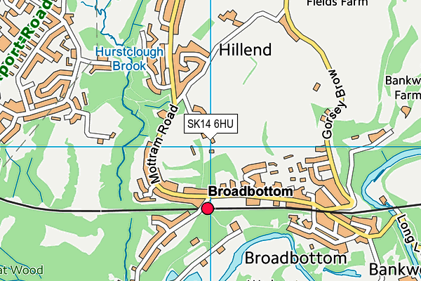 SK14 6HU map - OS VectorMap District (Ordnance Survey)