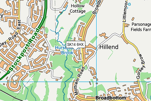 SK14 6HX map - OS VectorMap District (Ordnance Survey) SK14 6HX map - OS VectorMap District (Ordnance Survey)