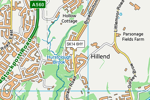 SK14 6HY map - OS VectorMap District (Ordnance Survey) SK14 6HY map - OS VectorMap District (Ordnance Survey)