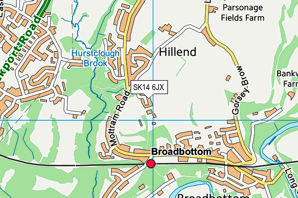 SK14 6JX map - OS VectorMap District (Ordnance Survey)