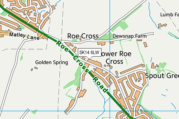 SK14 6LW map - OS VectorMap District (Ordnance Survey) SK14 6LW map - OS VectorMap District (Ordnance Survey)
