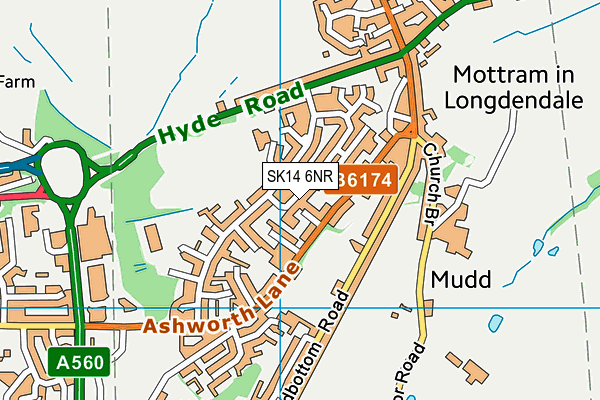 SK14 6NR map - OS VectorMap District (Ordnance Survey)