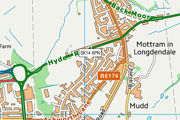 SK14 6PN map - OS VectorMap District (Ordnance Survey)