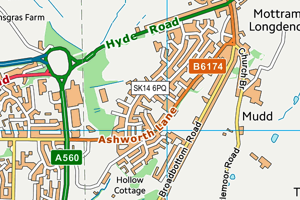 SK14 6PQ map - OS VectorMap District (Ordnance Survey) SK14 6PQ map - OS VectorMap District (Ordnance Survey)