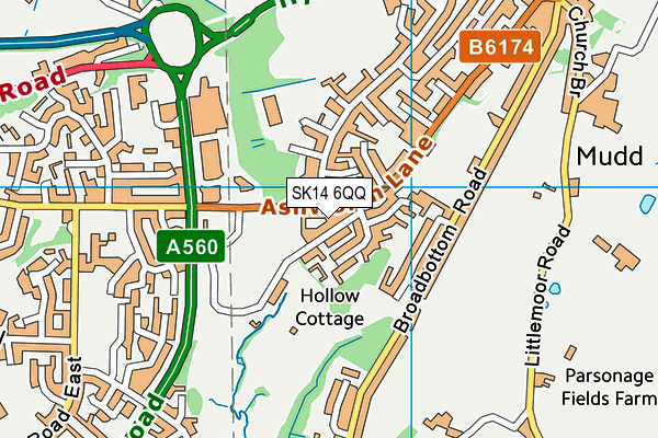 SK14 6QQ map - OS VectorMap District (Ordnance Survey) SK14 6QQ map - OS VectorMap District (Ordnance Survey)