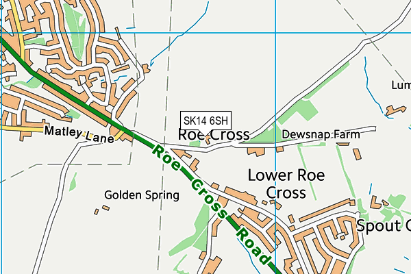 SK14 6SH map - OS VectorMap District (Ordnance Survey) SK14 6SH map - OS VectorMap District (Ordnance Survey)