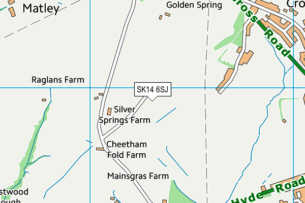 SK14 6SJ map - OS VectorMap District (Ordnance Survey) SK14 6SJ map - OS VectorMap District (Ordnance Survey)