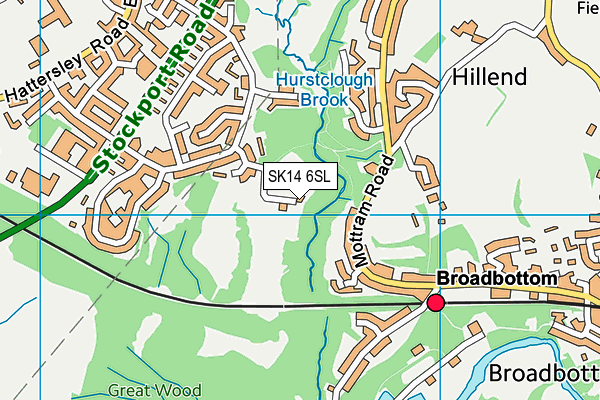 SK14 6SL map - OS VectorMap District (Ordnance Survey)