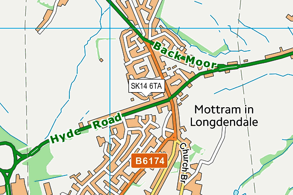 SK14 6TA map - OS VectorMap District (Ordnance Survey) SK14 6TA map - OS VectorMap District (Ordnance Survey)