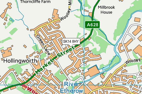 SK14 8HY map - OS VectorMap District (Ordnance Survey)