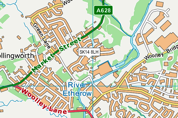SK14 8LH map - OS VectorMap District (Ordnance Survey)