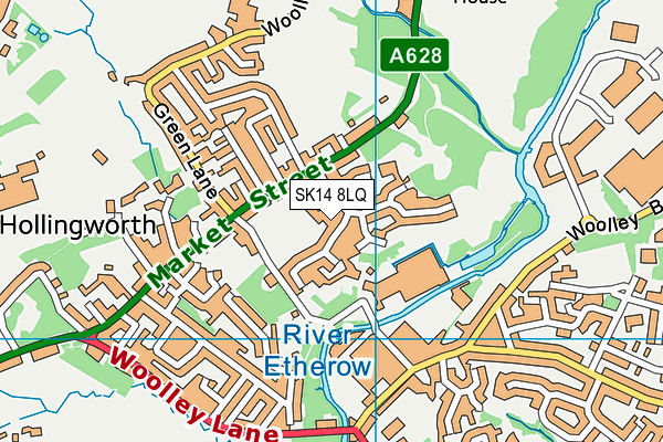 SK14 8LQ map - OS VectorMap District (Ordnance Survey)