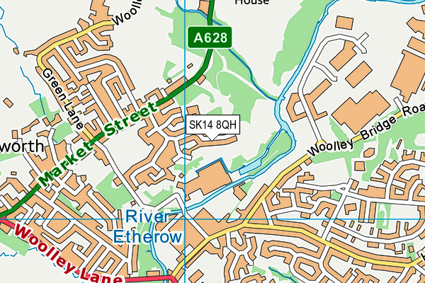 SK14 8QH map - OS VectorMap District (Ordnance Survey)
