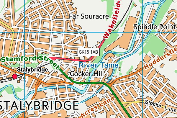 SK15 1AB map - OS VectorMap District (Ordnance Survey) SK15 1AB map - OS VectorMap District (Ordnance Survey)