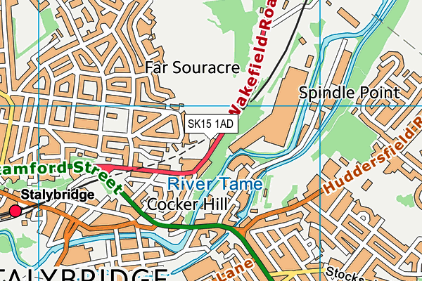 SK15 1AD map - OS VectorMap District (Ordnance Survey) SK15 1AD map - OS VectorMap District (Ordnance Survey)