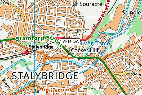 SK15 1AG map - OS VectorMap District (Ordnance Survey) SK15 1AG map - OS VectorMap District (Ordnance Survey)