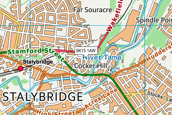 SK15 1AW map - OS VectorMap District (Ordnance Survey) SK15 1AW map - OS VectorMap District (Ordnance Survey)