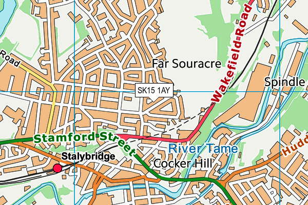 SK15 1AY map - OS VectorMap District (Ordnance Survey)