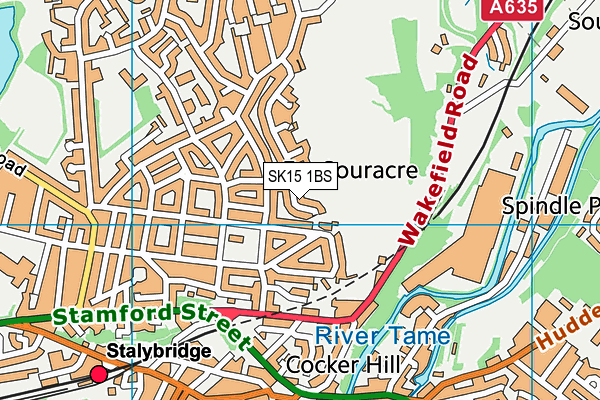 SK15 1BS map - OS VectorMap District (Ordnance Survey) SK15 1BS map - OS VectorMap District (Ordnance Survey)