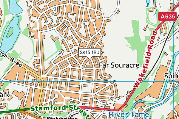 SK15 1BU map - OS VectorMap District (Ordnance Survey) SK15 1BU map - OS VectorMap District (Ordnance Survey)