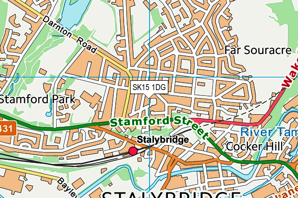 SK15 1DG map - OS VectorMap District (Ordnance Survey) SK15 1DG map - OS VectorMap District (Ordnance Survey)
