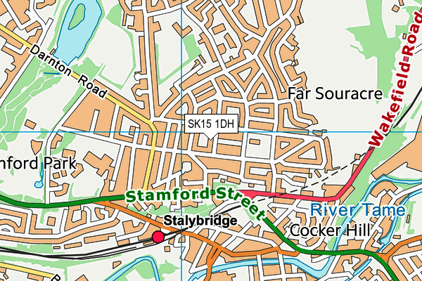 SK15 1DH map - OS VectorMap District (Ordnance Survey) SK15 1DH map - OS VectorMap District (Ordnance Survey)