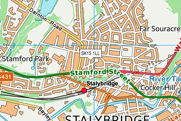 SK15 1LL map - OS VectorMap District (Ordnance Survey) SK15 1LL map - OS VectorMap District (Ordnance Survey)