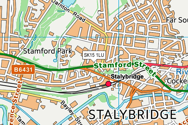 SK15 1LU map - OS VectorMap District (Ordnance Survey)
