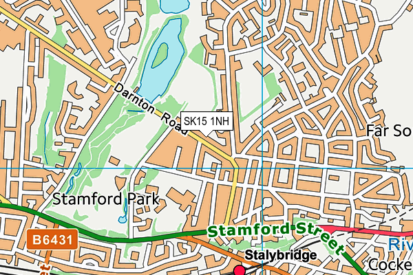 SK15 1NH map - OS VectorMap District (Ordnance Survey)