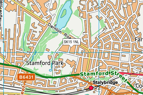 SK15 1NL map - OS VectorMap District (Ordnance Survey)
