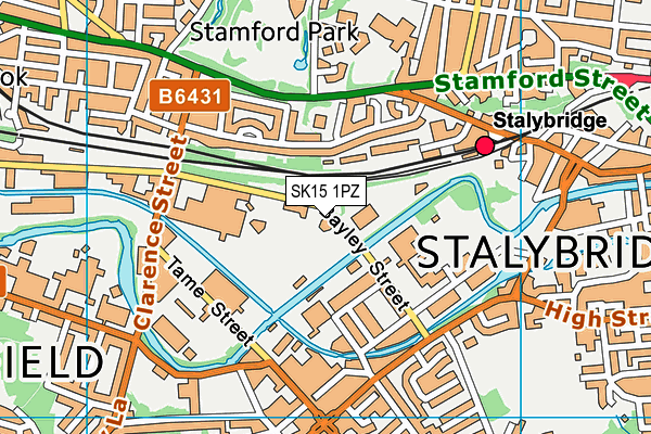 SK15 1PZ map - OS VectorMap District (Ordnance Survey) SK15 1PZ map - OS VectorMap District (Ordnance Survey)
