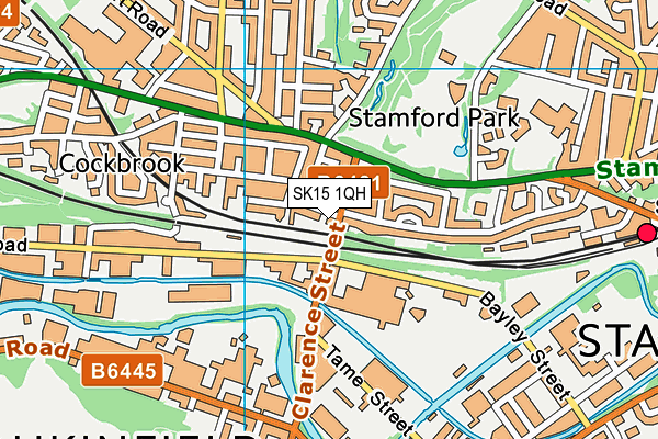 SK15 1QH map - OS VectorMap District (Ordnance Survey)