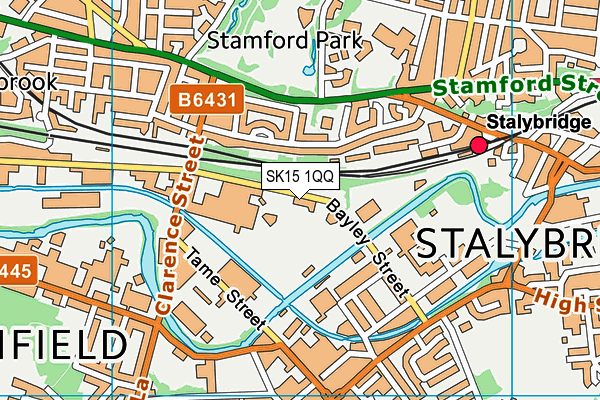 SK15 1QQ map - OS VectorMap District (Ordnance Survey) SK15 1QQ map - OS VectorMap District (Ordnance Survey)