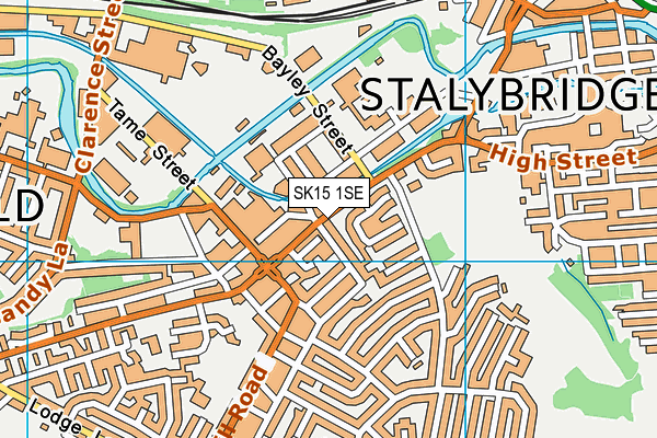 SK15 1SE map - OS VectorMap District (Ordnance Survey)