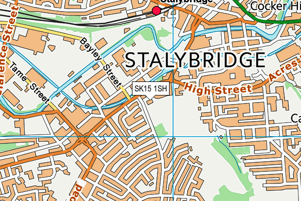 SK15 1SH map - OS VectorMap District (Ordnance Survey)