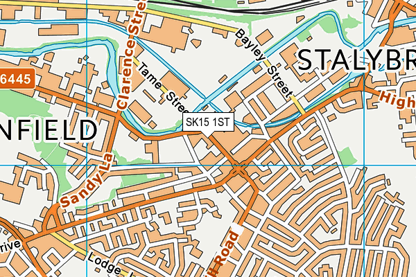 SK15 1ST map - OS VectorMap District (Ordnance Survey) SK15 1ST map - OS VectorMap District (Ordnance Survey)