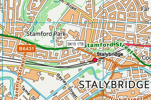 SK15 1TB map - OS VectorMap District (Ordnance Survey) SK15 1TB map - OS VectorMap District (Ordnance Survey)