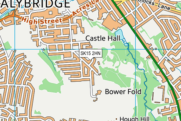 SK15 2HN map - OS VectorMap District (Ordnance Survey) SK15 2HN map - OS VectorMap District (Ordnance Survey)
