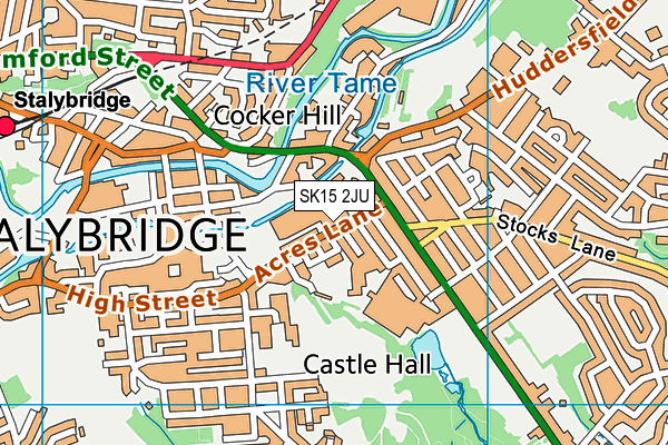 SK15 2JU map - OS VectorMap District (Ordnance Survey) SK15 2JU map - OS VectorMap District (Ordnance Survey)