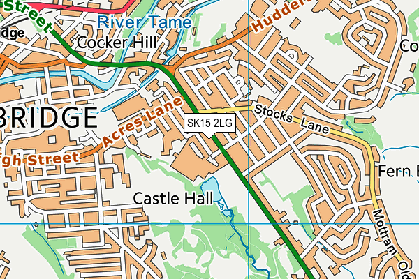 SK15 2LG map - OS VectorMap District (Ordnance Survey) SK15 2LG map - OS VectorMap District (Ordnance Survey)
