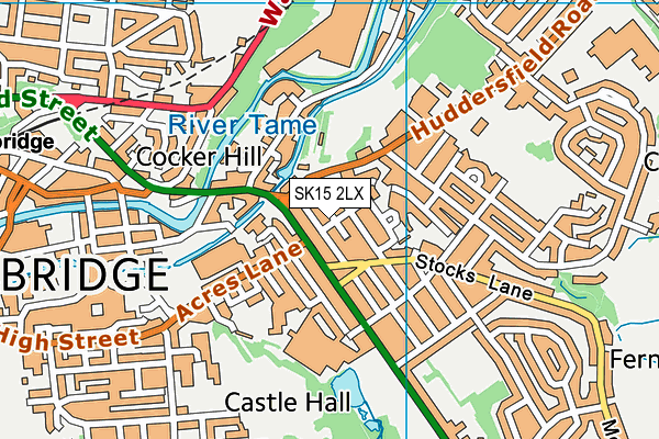 SK15 2LX map - OS VectorMap District (Ordnance Survey) SK15 2LX map - OS VectorMap District (Ordnance Survey)
