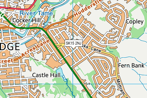 SK15 2NJ map - OS VectorMap District (Ordnance Survey) SK15 2NJ map - OS VectorMap District (Ordnance Survey)