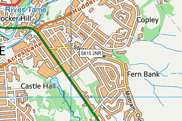 SK15 2NR map - OS VectorMap District (Ordnance Survey)