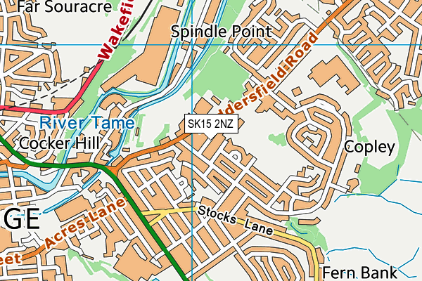 SK15 2NZ map - OS VectorMap District (Ordnance Survey) SK15 2NZ map - OS VectorMap District (Ordnance Survey)