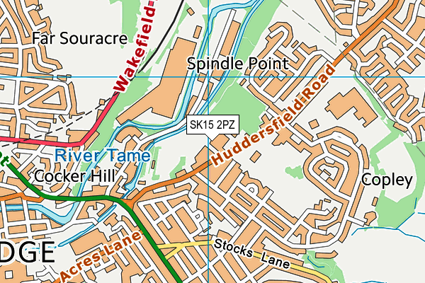 SK15 2PZ map - OS VectorMap District (Ordnance Survey) SK15 2PZ map - OS VectorMap District (Ordnance Survey)