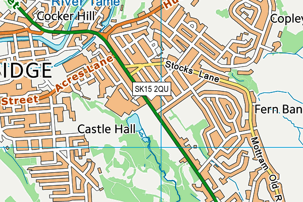 SK15 2QU map - OS VectorMap District (Ordnance Survey) SK15 2QU map - OS VectorMap District (Ordnance Survey)