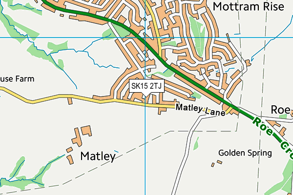 SK15 2TJ map - OS VectorMap District (Ordnance Survey)