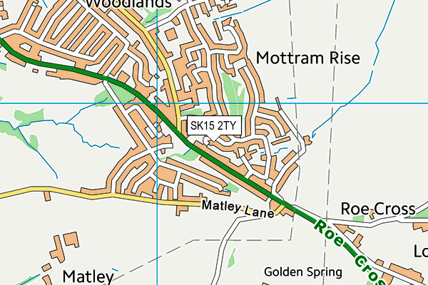 SK15 2TY map - OS VectorMap District (Ordnance Survey)