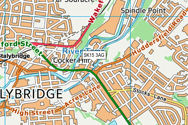 SK15 3AG map - OS VectorMap District (Ordnance Survey) SK15 3AG map - OS VectorMap District (Ordnance Survey)